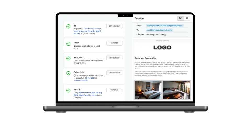 Solution - Email Marketing CRM to streamline hotel's marketing efforts and drive direct bookings
